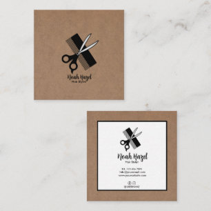 Hair Stylist Beauty Salon  Square Business Card