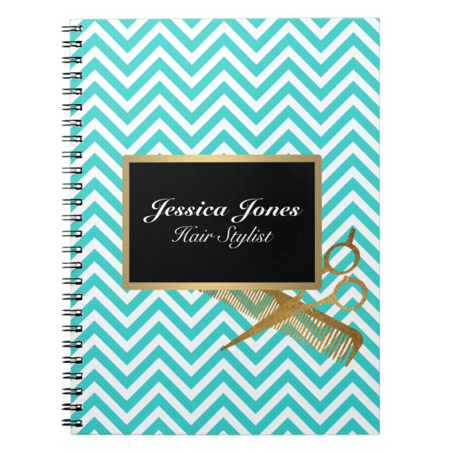 Hair Stylist Binder Spiral Planner Appointment Notebook (Front)