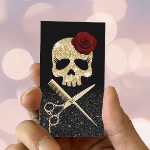 Hairdresser skull scissors I'll cut you | Art Print