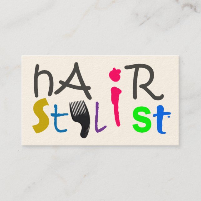 Hair Stylist Business Card (Front)