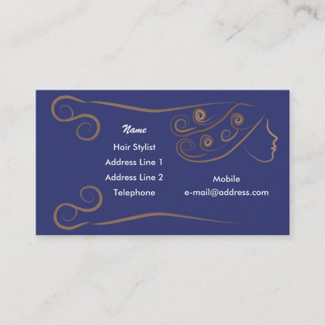 Hair Stylist Business Card (Front)