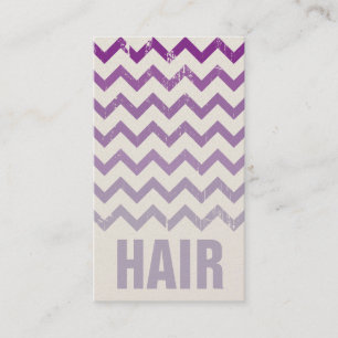 Hair Stylist Business Card - Cracked Purple Ombre