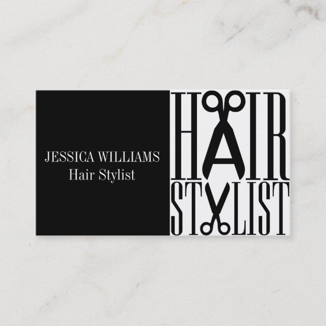 Hair Stylist Business Cards (Front)