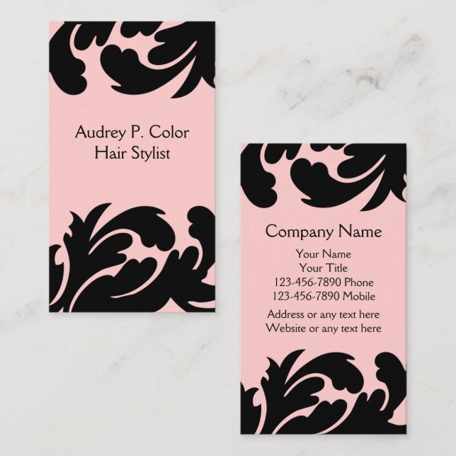 Hair Stylist Business Cards (Front/Back)