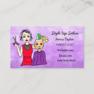Hair Stylist Business Name Beauty Salon  Card