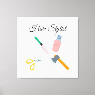 Hair stylist canvas print