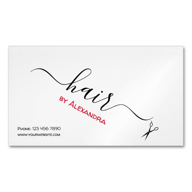Hair Stylist Card Magnet (Front)