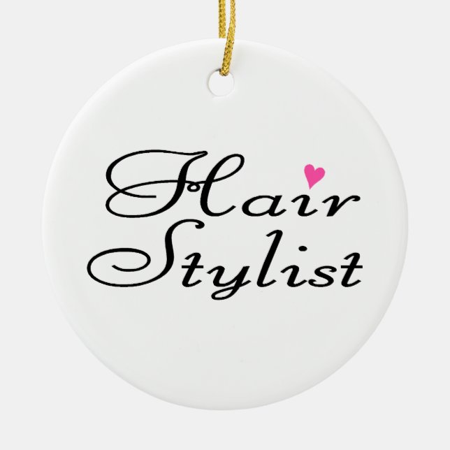 Hair Stylist Ceramic Ornament (Front)