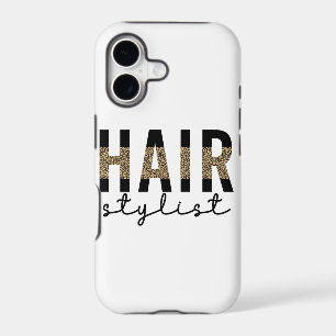 Hair Stylist Cheetah Typography Hairdresser Gift