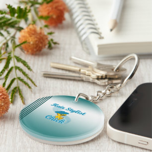 Hair Stylist Chick #3 Keychain