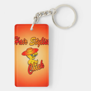 Hair Stylist Chick #5 Keychain