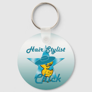 Hair Stylist Chick #7 Keychain