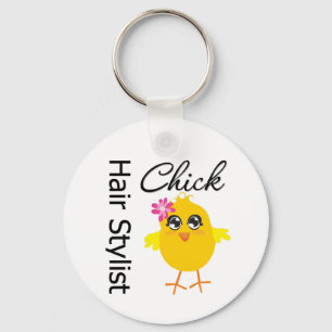 Hair Stylist Chick Keychain