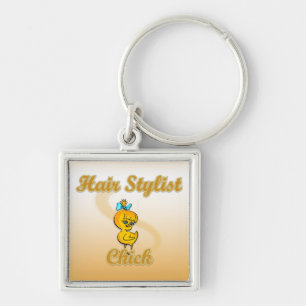 Hair Stylist Chick  Keychain