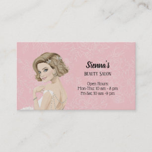 Hair stylist choose background colour business card