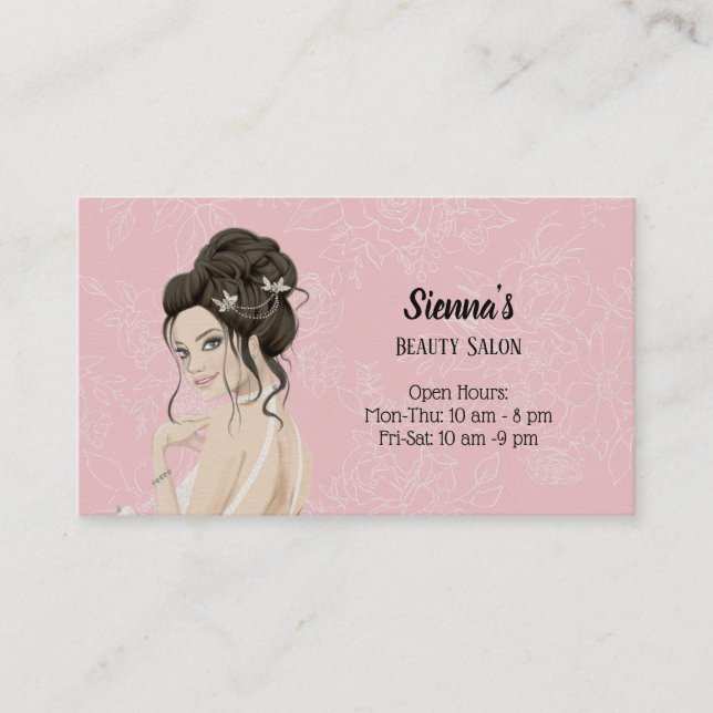 Hair stylist choose background colour business card (Front)