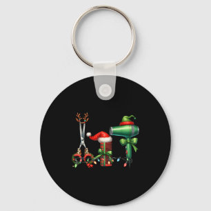 Hair Stylist Christmas Hairdresser Licensed Hairas Keychain