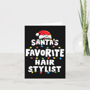 Hair Stylist Christmas Santa's Favourite Funny Gif Card