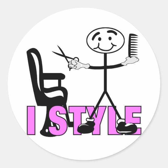 Hair Stylist Classic Round Sticker (Front)