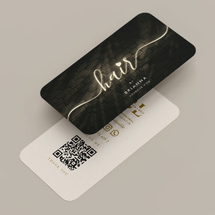 Hair Stylist Colourist Beauty Salon Script Sand Business Card