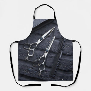 Hair Stylist Cute Scissor Minimalist Barber Shop Apron