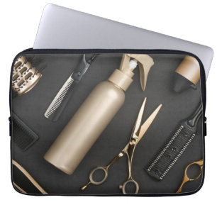 Hair Stylist Cute Scissor Minimalist Barber Shop Laptop Sleeve