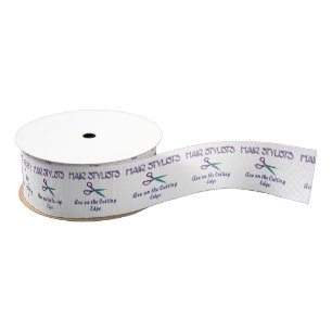 Hair Stylist Cutting Edge Grosgrain Ribbon