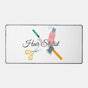 Hair stylist desk mat