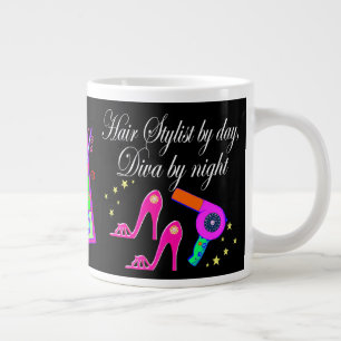 HAIR STYLIST DIVA PERSONALIZED LARGE COFFEE MUG