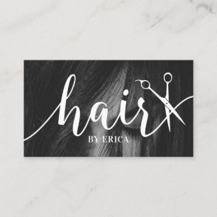 Hair Stylist Elegant Typography Photography Business Card