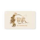 Hair Stylist Extension Wig Gold Modern typography