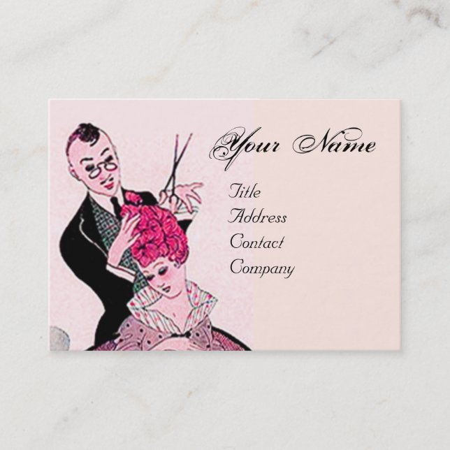 HAIR STYLIST ,FASHION BEAUTY SALON MAKE UP ARTIST BUSINESS CARD (Front)