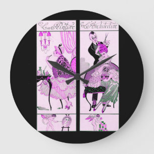 HAIR STYLIST ,FASHION BEAUTY SALON MAKE UP ARTIST LARGE CLOCK