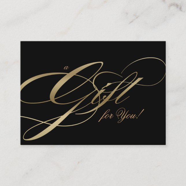 Hair Stylist Gift Certificate Black Gold (Front)