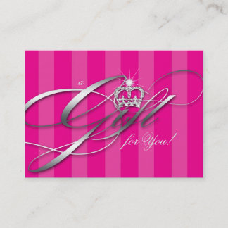 Hair Stylist Gift Certificate Pink Stripes Crown
