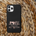 Hair stylist Hair Salon Monogram Rose Gold  iPhone 13 Pro Case<br><div class="desc">This design may be personalized in the area provided by changing the photo and/or text. Or it can be customized by clicking Personalize this Template and then choosing the click to customize further option and delete or change the colour of the background, add text, change the text colour or style,...</div>