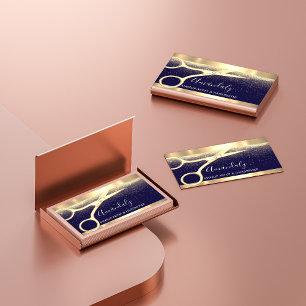 Hair Stylist Hairdresser Coiffeur Golden Scissors Business Card