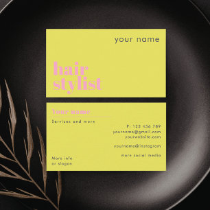 Hair stylist hairdresser modern Business Card
