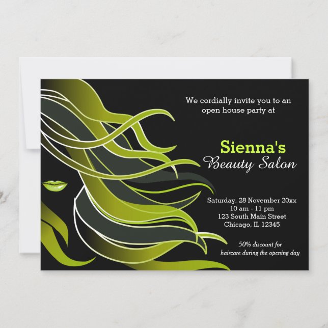 Hair Stylist Invitation (Front)