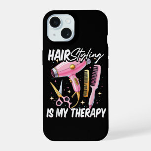 Hair stylist Is My Therapy iPhone 15 Case