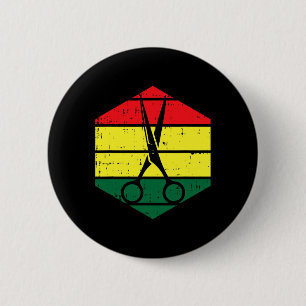 Hair-stylist Juneteenth Blm Black History Hairdres 2 Inch Round Button