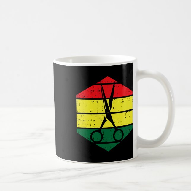 Hair-stylist Juneteenth Blm Black History Hairdres Coffee Mug (Right)