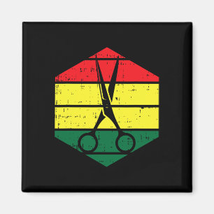Hair-stylist Juneteenth Blm Black History Hairdres Magnet