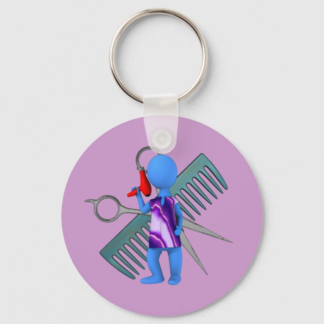 Hair Stylist Keychain (Front)