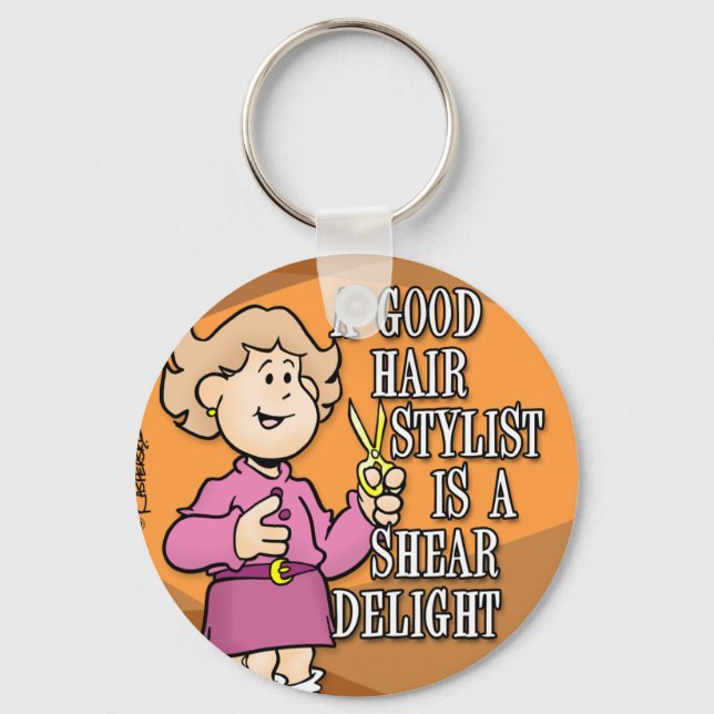 Hair Stylist Keychain (Front)
