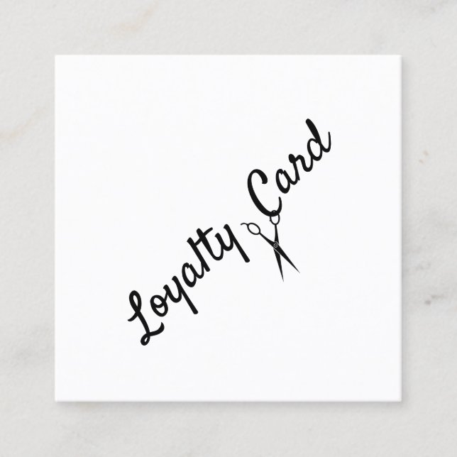 Hair Stylist Loyalty Punch Card (Front)