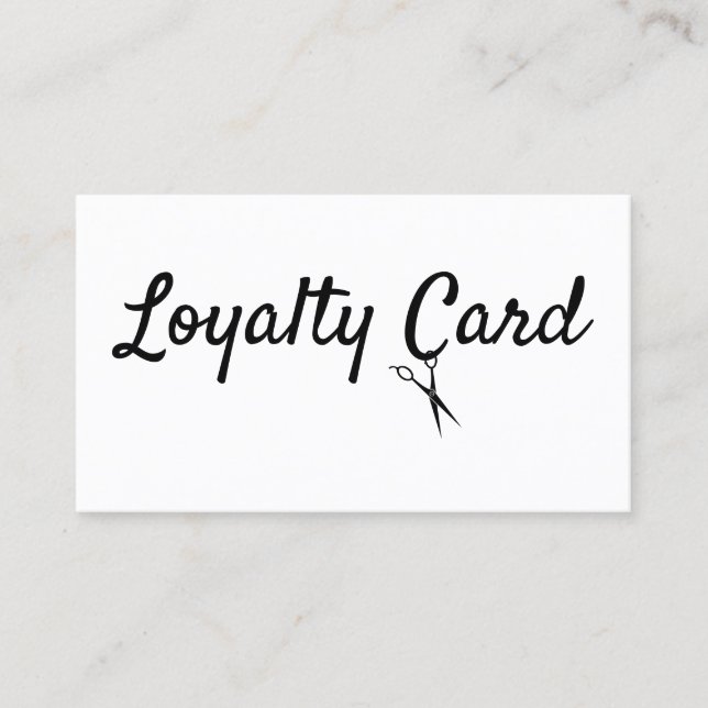 Hair Stylist Loyalty Punch Card (Front)