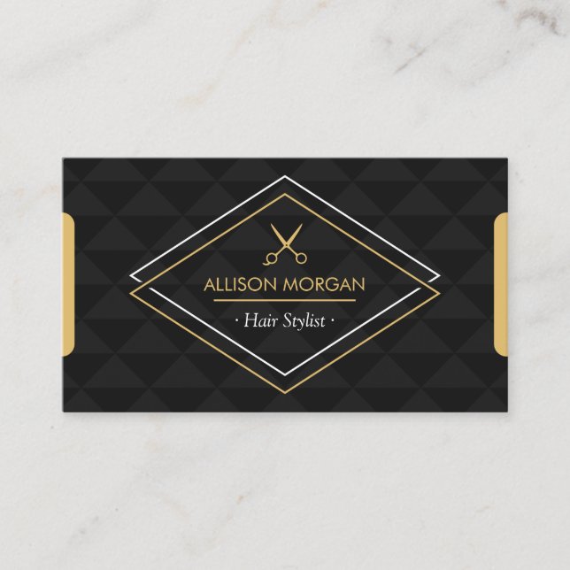 Hair Stylist Modern Abstract Geometric Appointment (Front)