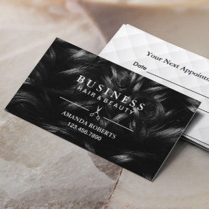Hair Stylist Modern Classy Hair Appointment Card