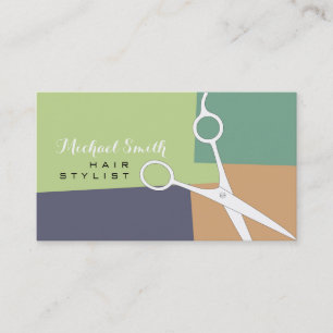 Hair Stylist Modern Retro Colour Pattern #14 Business Card